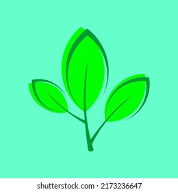 Very Beautiful Three Leaf Logo