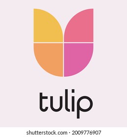 A very beautiful tulip logo