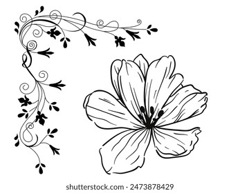 un hermoso Vector de cerezos en flor 
