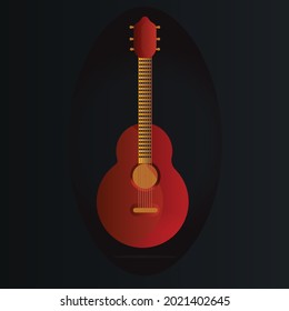 a very beautiful vector of a Guitar, with a very cool color combination and looks real, suitable for use music lovers, poster makers and designers