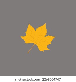 A very beautiful yellow colored leaf vector artwoark