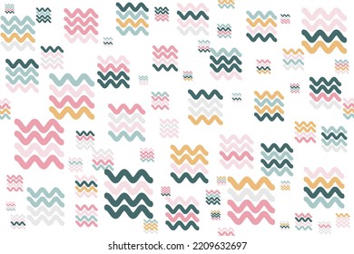 Very beautiful Zigzag seamless patterns vector illustration design It is a pattern created by combining freehand. Create beautiful fabric patterns. Design for print. Using in the fashion industry.