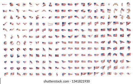 very big collection of vector flags of the USA