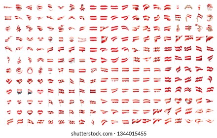very big collection of vector flags of the Austria