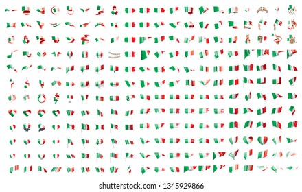 very big collection of vector flags of the Italy