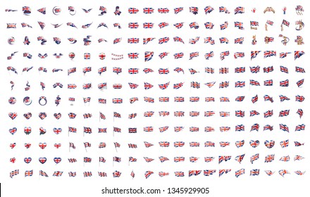 very big collection of vector flags of the United Kingdom