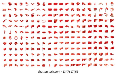 very big collection of vector flags of the China