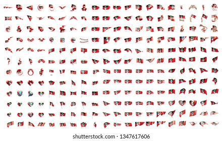 very big collection of vector flags of the Antigua and Barbuda