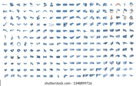 very big collection of vector flags of the Botswana