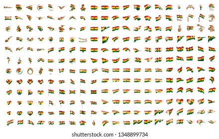 very big collection of vector flags of the Ghana