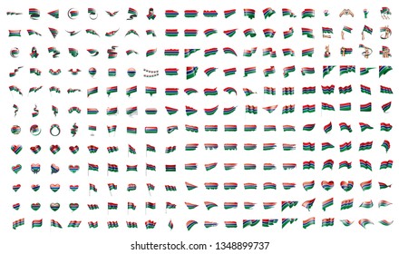 very big collection of vector flags of the Gambia