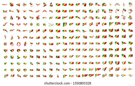 very big collection of vector flags of the Congo