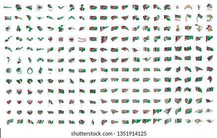 very big collection of vector flags of the Namibia