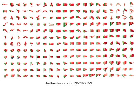 very big collection of vector flags of the Portugal