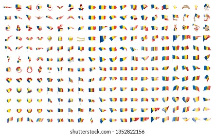 very big collection of vector flags of the Romania