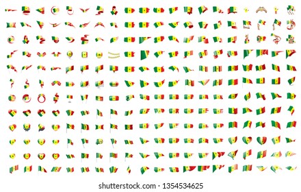 very big collection of vector flags of the Senegal