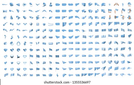 very big collection of vector flags of the Federated States Micronesia