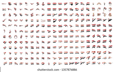 very big collection of vector flags of the Egypt