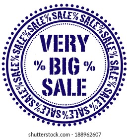 very big sale grunge stamp with on vector illustration