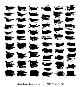 A very big set from abstract handdrawn black strokes isolated on a white background