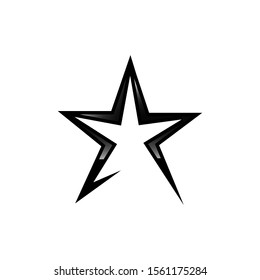 very black star logo vector icon concept illustration EPS 10