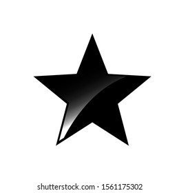 very black star logo vector icon concept illustration EPS 10
