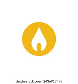 very bright candle flame logo