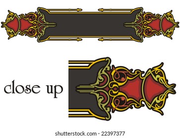Very CLEAN and EXQUISITE color panel with ornamental elements. All vectors are ready for vinyl cutting as well.