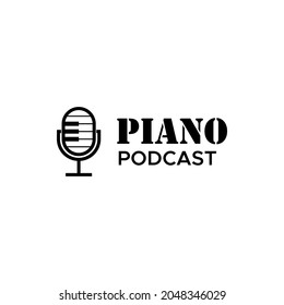 Very clear and unique logo about piano and podcasts.
EPS 10, Vector.