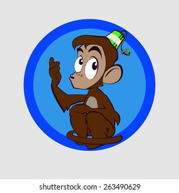Very clever monkey came up with the idea and she smiled