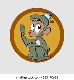 Very clever monkey came up with the idea and she smiled