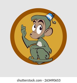 Very clever monkey came up with the idea and she smiled