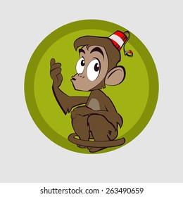 Very clever monkey came up with the idea and she smiled