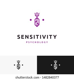 A very clever and smart logo. It's a combination between psychology symbol and feather as the represent for sensitivity