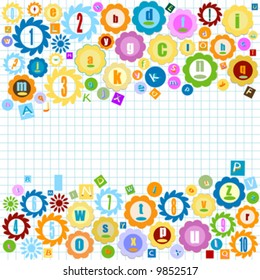 very colorful alphabet for kids