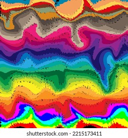 Very colorful background of distorted waves