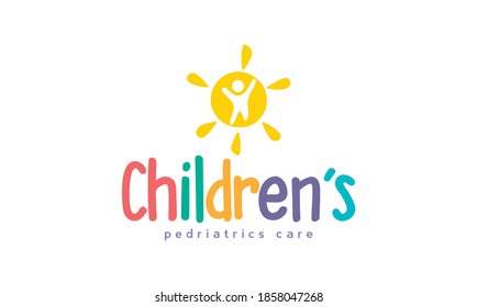very colorful child health logo concept