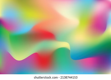 Fondo vectorial holográfico muy colorido. Tarjeta para medios, banners publicitarios, encabezado de sitio web.Sitio de tendencia multicolor. Vector holográfico. Cubierta brillante. Aplicaciones Web.