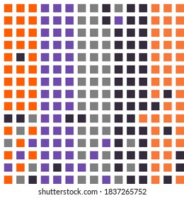 Very colorful seamless pattern isolated on white background. Abstract and randomly color of square pattern. Suitable for wrapping paper, wallpaper, fabric, backdrop and etc.