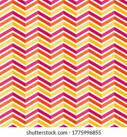 Very colorful waves seamless pattern isolated on white background. Suitable for wrapping paper, wallpaper, fabric, backdrop and etc.