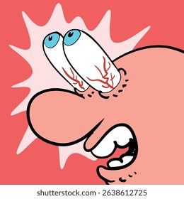 very confused cartoon man funny illustration