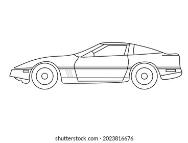 Very Cool Classic Car Sketch Vector Stock Vector (Royalty Free ...