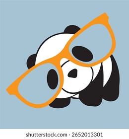 Design vetorial muito legal e colorido de uma imagem panda, muito adequado para uma imagem de t-shirt. Visite minha conta porque existem muitos vetores interessantes.