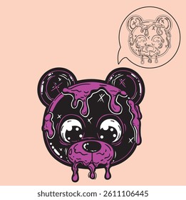 Very cool doll vector design and very suitable for brand logos or images on t-shirts