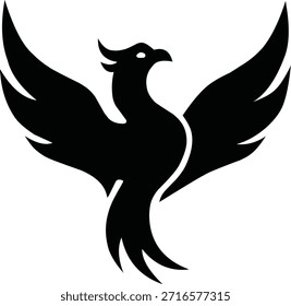 silhueta muito legal águia ou logotipo garuda