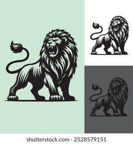 Very cool and elegant lion animal vector logo design, very suitable for a sports brand logo