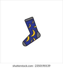 very cool moon print socks
