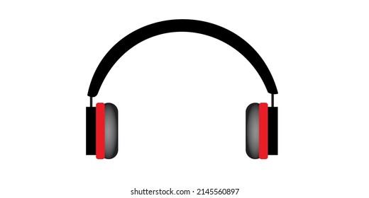 a very cool, simple and unique black and red gaming headset vector design