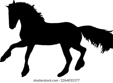 sehr kühler Hengst, Vektorsilhouette 