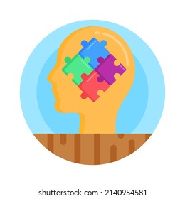 A Very Creative Flat Icon Of Developmental Disorder 

